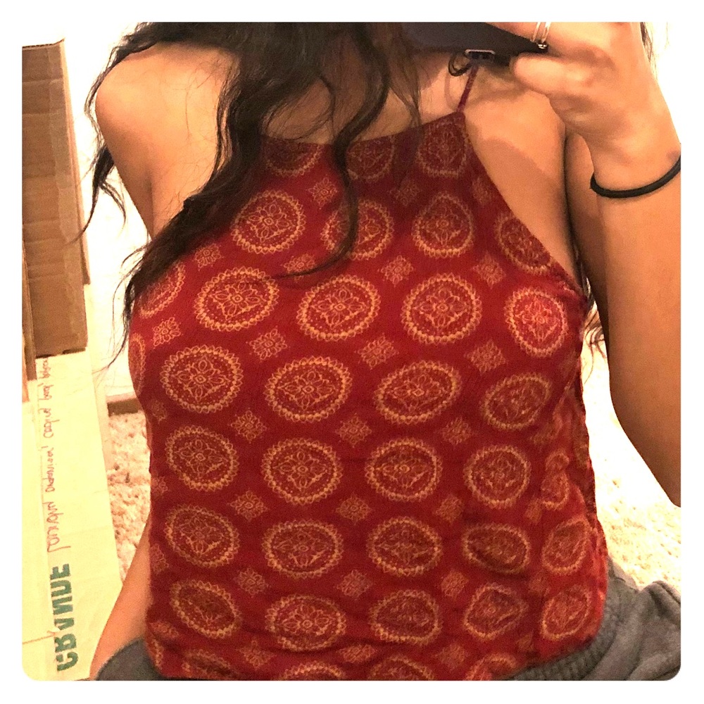 mandala pattern halter top